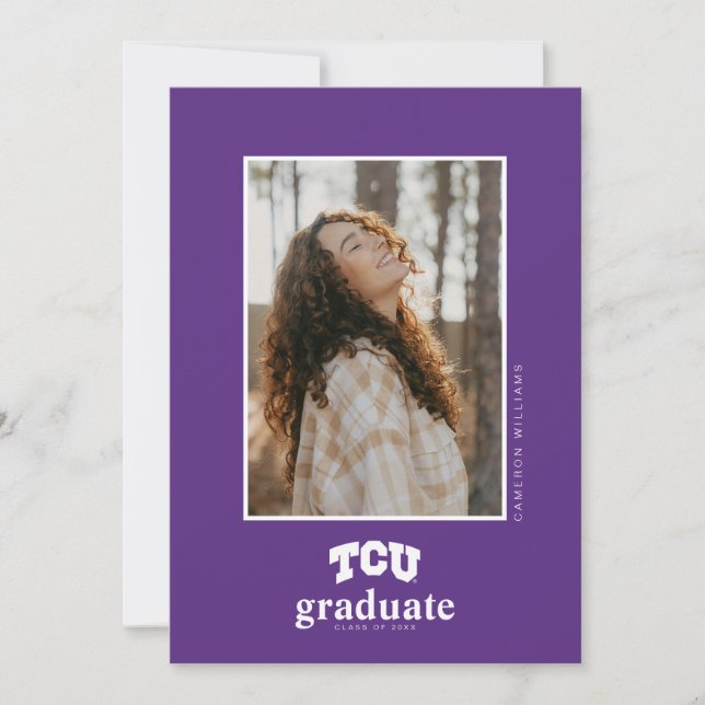 TCU Horned Frogs Graduation Announcement (Front)