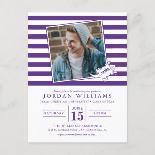 TCU Horned Frogs Graduation Announcement Postcard