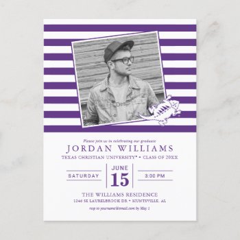 Tcu Horned Frogs Graduation Announcement Postcard by tcuhornedfrogs at Zazzle
