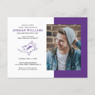 TCU Horned Frogs Graduation Announcement Postcard
