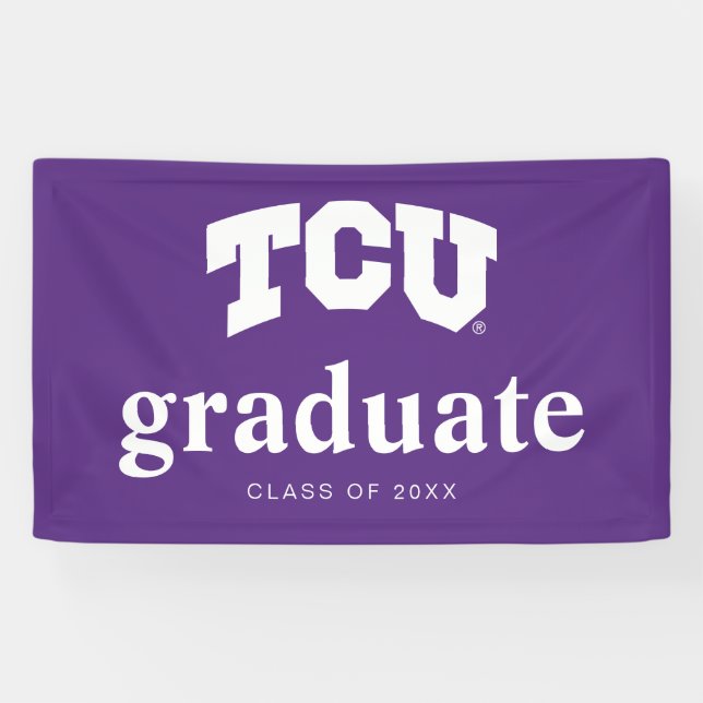 TCU Horned Frogs Graduation Banner (Horizontal)