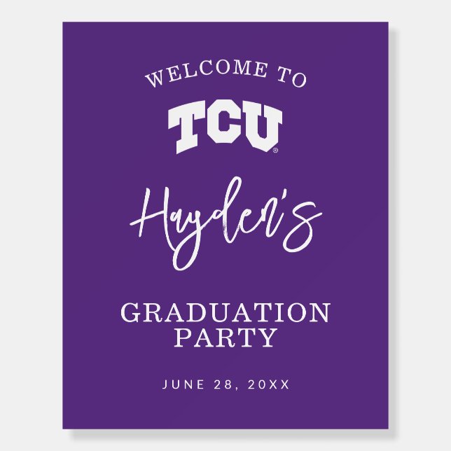 TCU Horned Frogs Graduation Foam Board (Front)