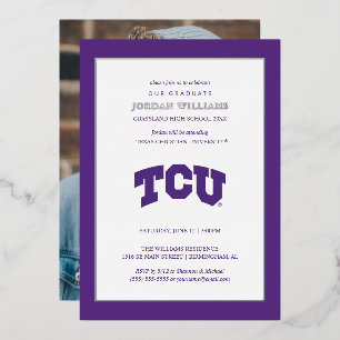 TCU Horned Frogs Graduation Foil Invitation