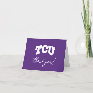 TCU Horned Frogs Graduation Letterpress Thank You Card
