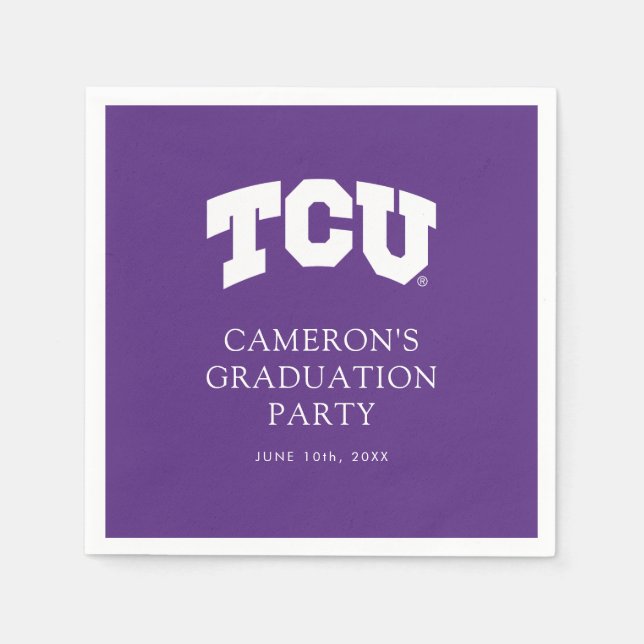 TCU Horned Frogs Graduation Napkins (Front)