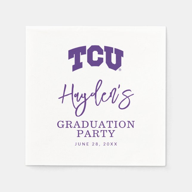 TCU Horned Frogs Graduation Napkins (Front)