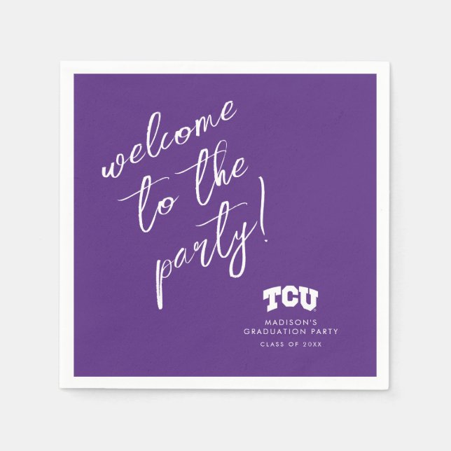 TCU Horned Frogs Graduation Napkins (Front)