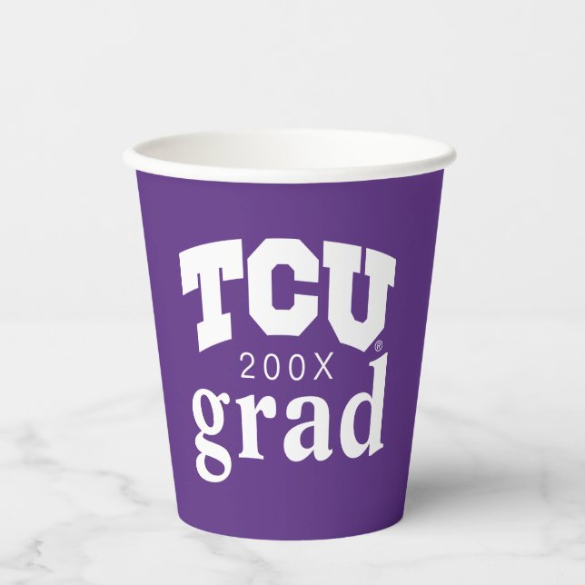TCU Horned Frogs Graduation Paper Cups (Front)