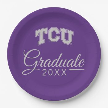 Tcu Horned Frogs Graduation Paper Plates by tcuhornedfrogs at Zazzle