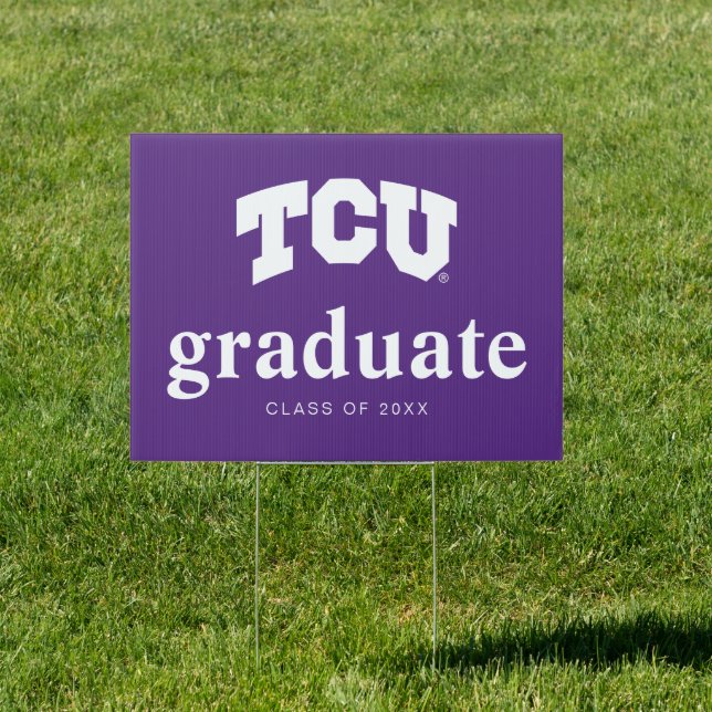 TCU Horned Frogs Graduation Sign (Insitu)