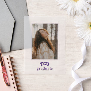 TCU Horned Frogs Graduation Vellum Invitations