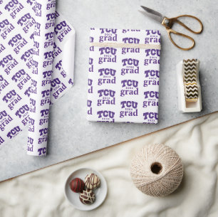 TCU Horned Frogs Graduation Wrapping Paper