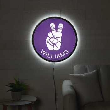 Tcu Horned Frogs Hand Symbol | Add Your Name Led Sign by tcuhornedfrogs at Zazzle