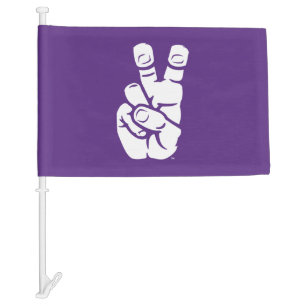 TCU Horned Frogs Hand Symbol Car Flag