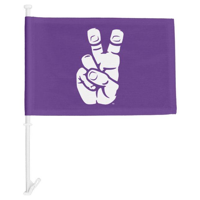 TCU Horned Frogs Hand Symbol Car Flag (Front)