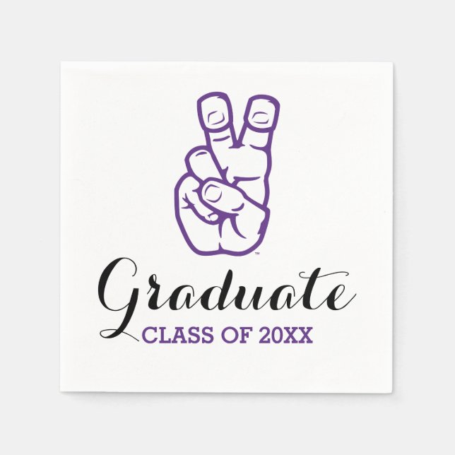 TCU Horned Frogs Hand Symbol | Class Of Paper Napkins (Front)