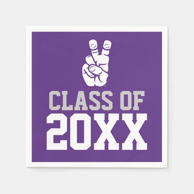 TCU Horned Frogs Hand Symbol | Class Of Paper Napkins (Front)