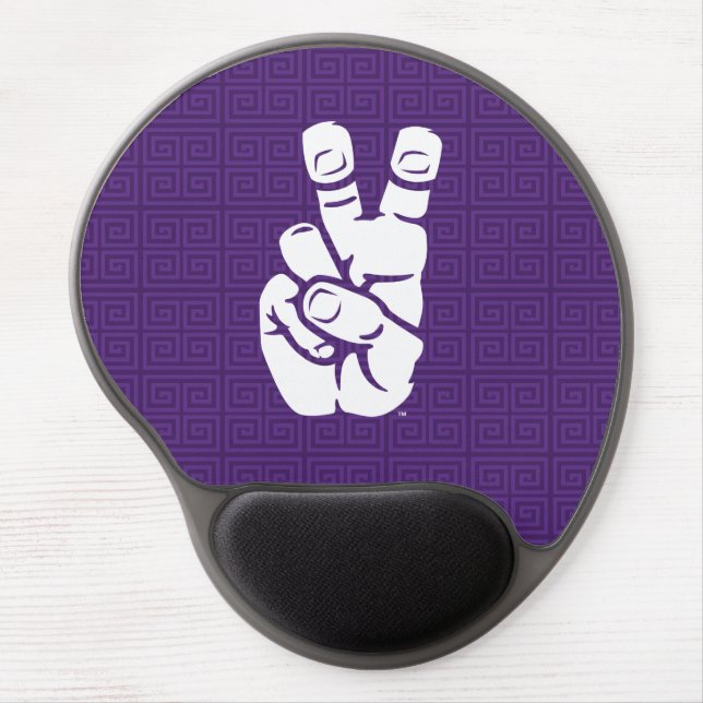 TCU Horned Frogs Hand Symbol | Greek Key Gel Mouse Pad (Front)