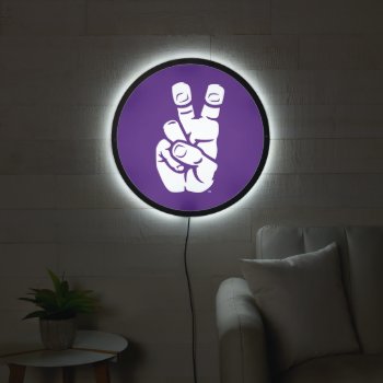 Tcu Horned Frogs Hand Symbol Led Sign by tcuhornedfrogs at Zazzle
