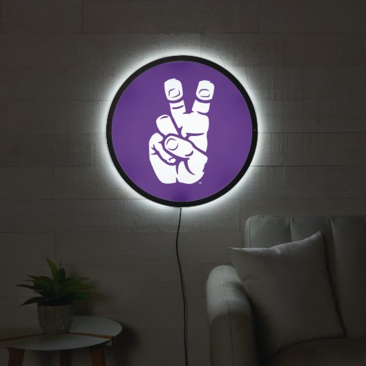 TCU Horned Frogs Hand Symbol LED Sign (Living Room)