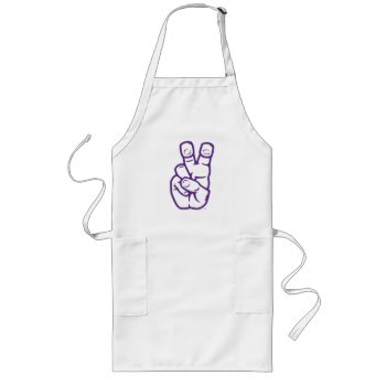 Tcu Horned Frogs Hand Symbol Long Apron by tcuhornedfrogs at Zazzle