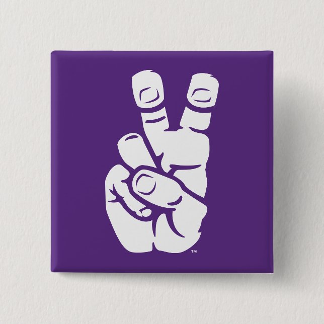 TCU Horned Frogs Hand Symbol Pinback Button (Front)