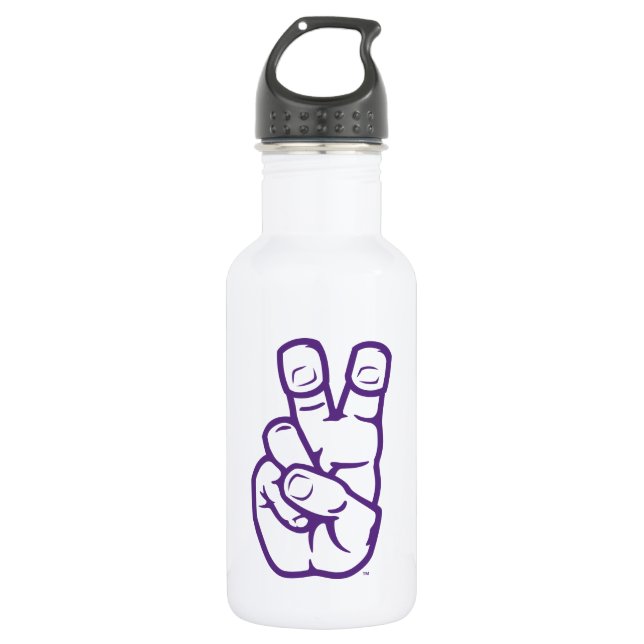 TCU Horned Frogs Hand Symbol Stainless Steel Water Bottle (Front)