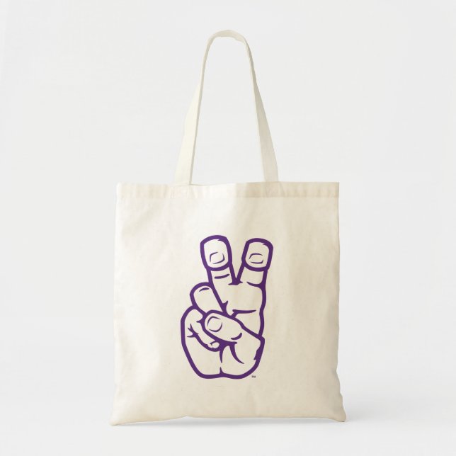 TCU Horned Frogs Hand Symbol Tote Bag (Front)