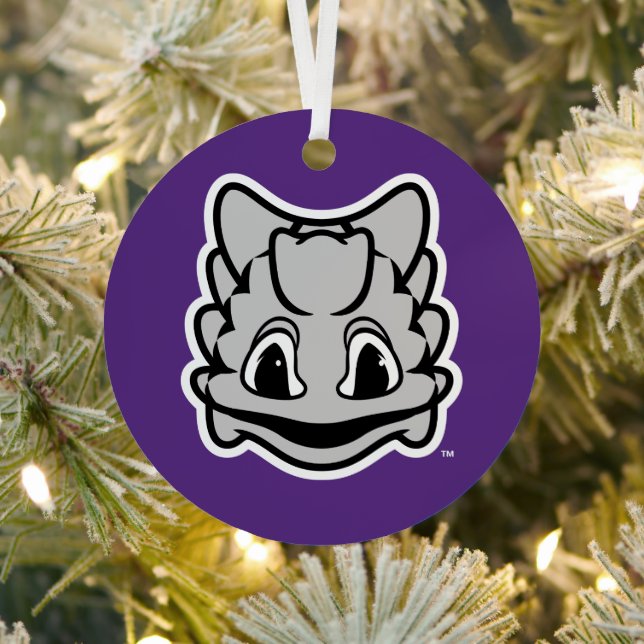 TCU Horned Frogs Metal Ornament (Insitu)