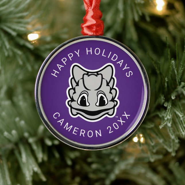 TCU Horned Frogs Metal Ornament (Tree)