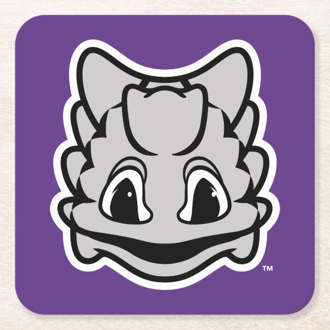 TCU Horned Frogs Square Paper Coaster (Front)