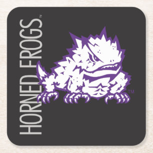 TCU Horned Frogs Square Paper Coaster