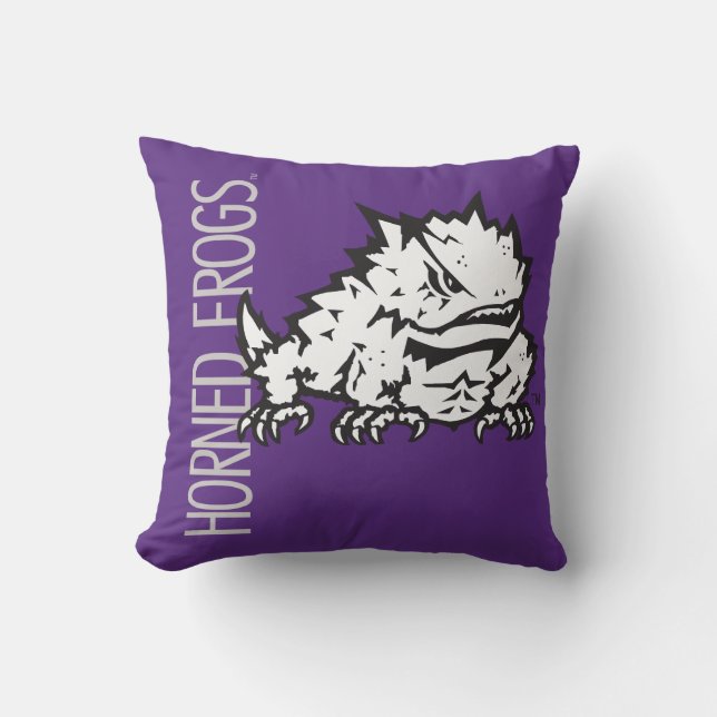 TCU Horned Frogs Throw Pillow (Front)