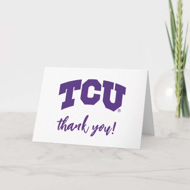 TCU LETTERPRESS THANK YOU CARD (Front)