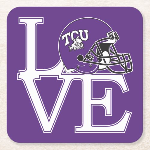 TCU Love Square Paper Coaster
