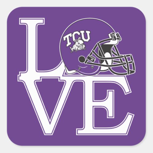 TCU Love Square Sticker