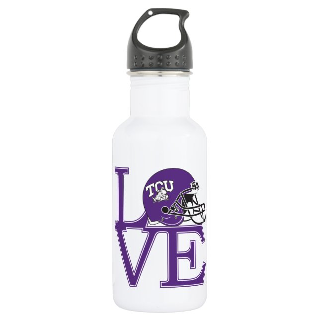 TCU Love Stainless Steel Water Bottle (Front)