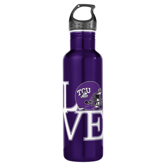 TCU Love Stainless Steel Water Bottle (Front)