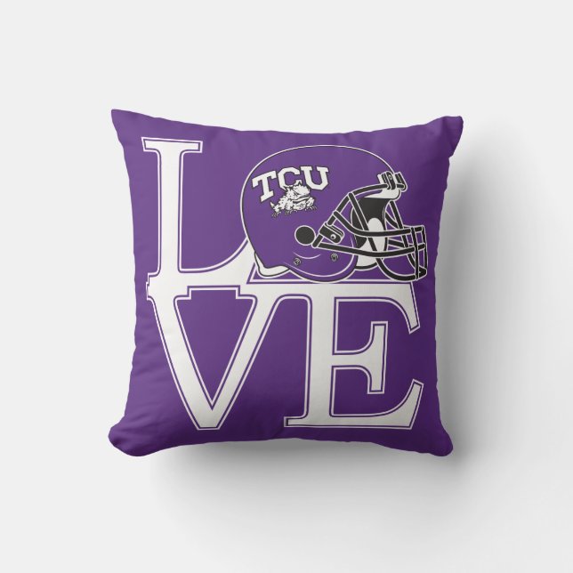 TCU Love Throw Pillow (Front)
