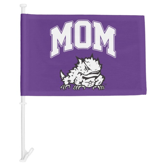 TCU Mom Car Flag (Front)
