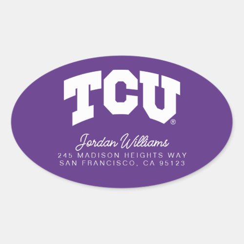 TCU OVAL STICKER