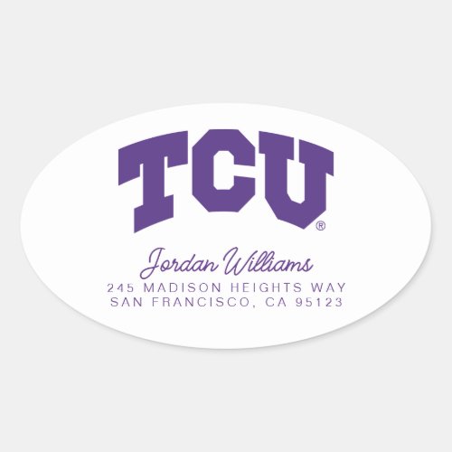 TCU OVAL STICKER