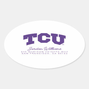 TCU OVAL STICKER