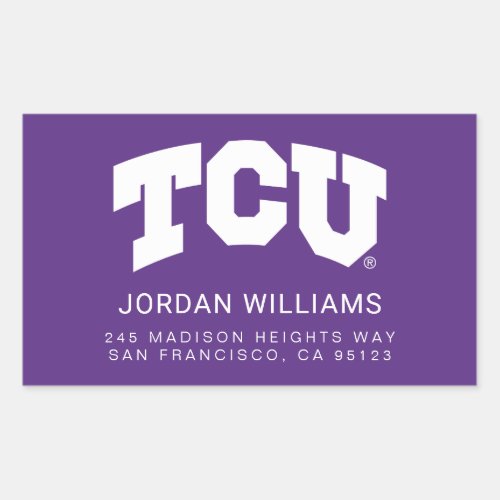 TCU RECTANGULAR STICKER