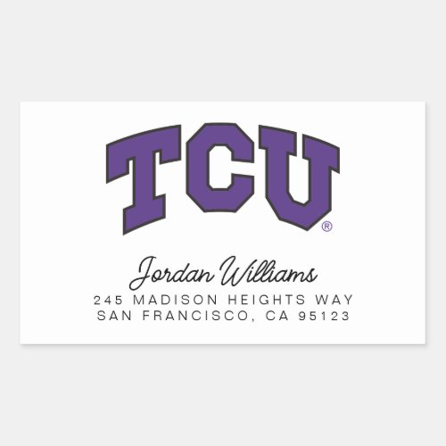 TCU RECTANGULAR STICKER