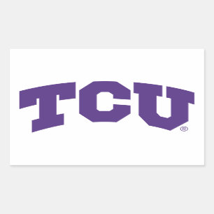 TCU RECTANGULAR STICKER