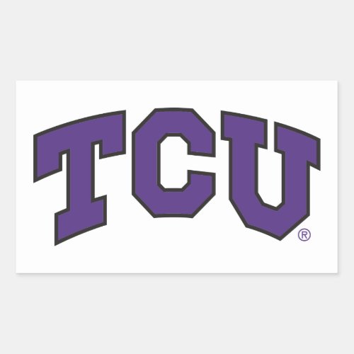 TCU RECTANGULAR STICKER