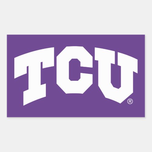 TCU RECTANGULAR STICKER