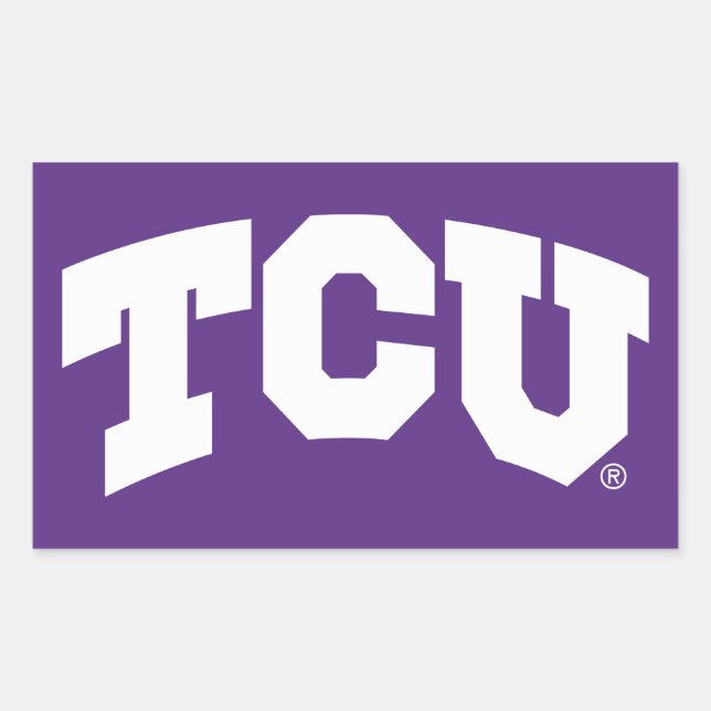 TCU RECTANGULAR STICKER (Front)