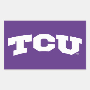 TCU RECTANGULAR STICKER